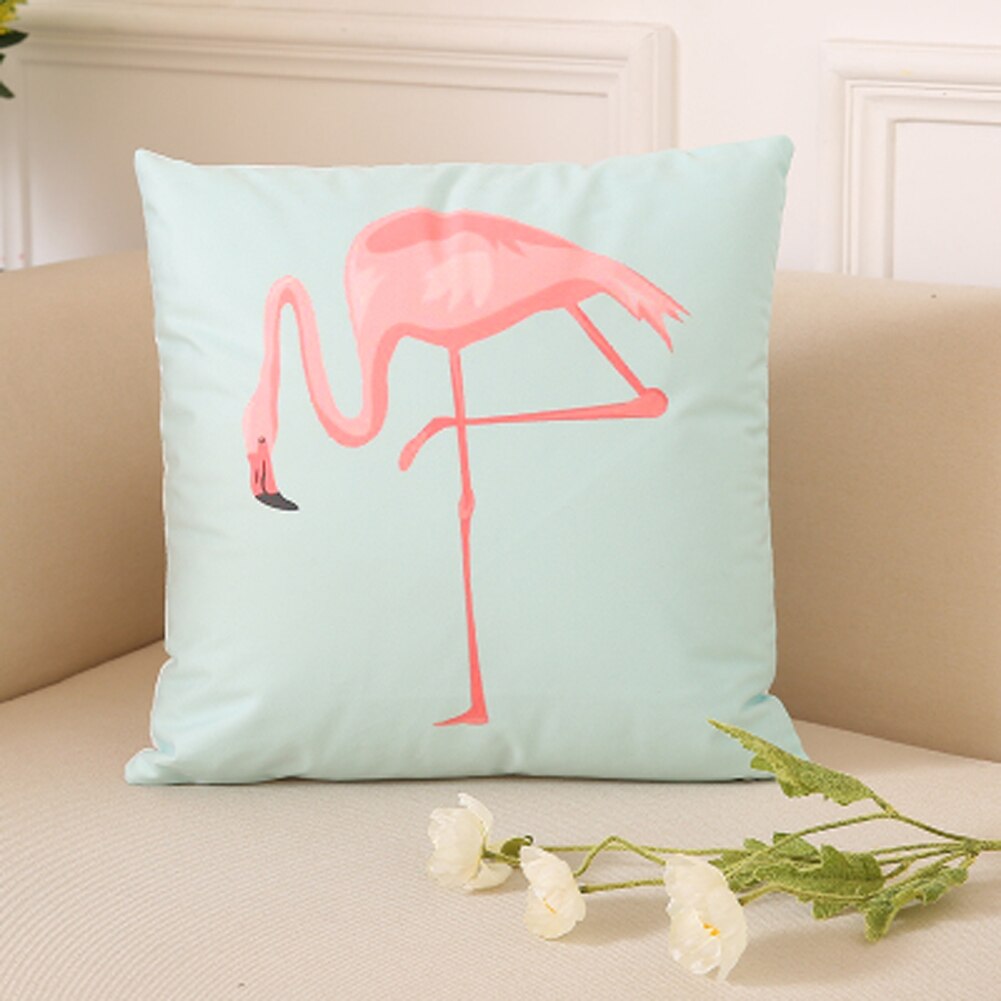 Nordic Flamingo Tropische Blad Kussenhoes Bloem Polyester Sierkussen Woondecoratie Sofa Decoratieve Kussensloop: 3