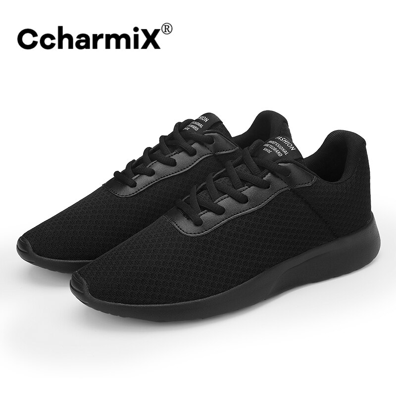 CcharmiX Männer Schuhe Große Größe 39-48 Leichte lässig Schuhe Männer Neue Turnschuhe jugendlich Schuhe Atmungsaktive Gittergewebe männliche Schuhe: Schwarz / 8