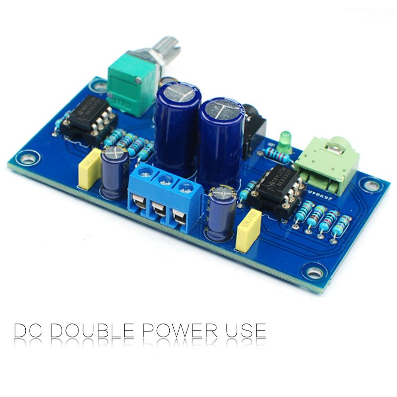 47 Earphone Amplifier 2 Channel Headphone Amplifier 47 Amplifier Dc Double Power Version(Finished Product)