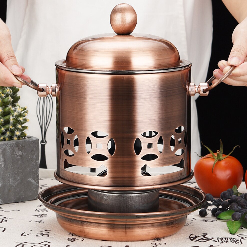 304 Stainless Steel Alcohol Stove Single Small Pot Home Alcohol Stove Pot Hotel Self-Service Dry Pot Small Saucepan