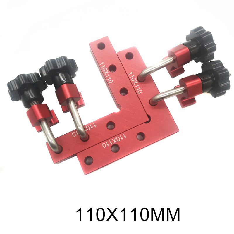 Woodworking Right-angle Ruler Set 90 Degrees L-Shaped Fixture Positioning Clamps Splicing Board Positioning Ruler MSU88: 110x110mm