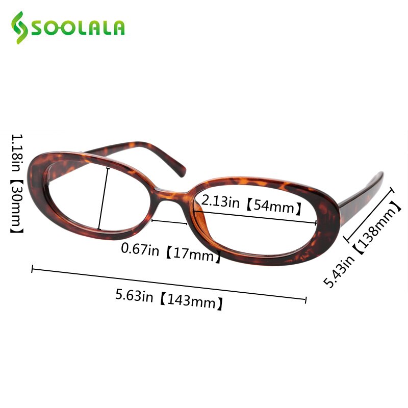 SOOLALA Cute Oval Optical Glasses Frame Women Eyewear Prescription Eyeglasses Frame Clear Lens Myopia Glasses
