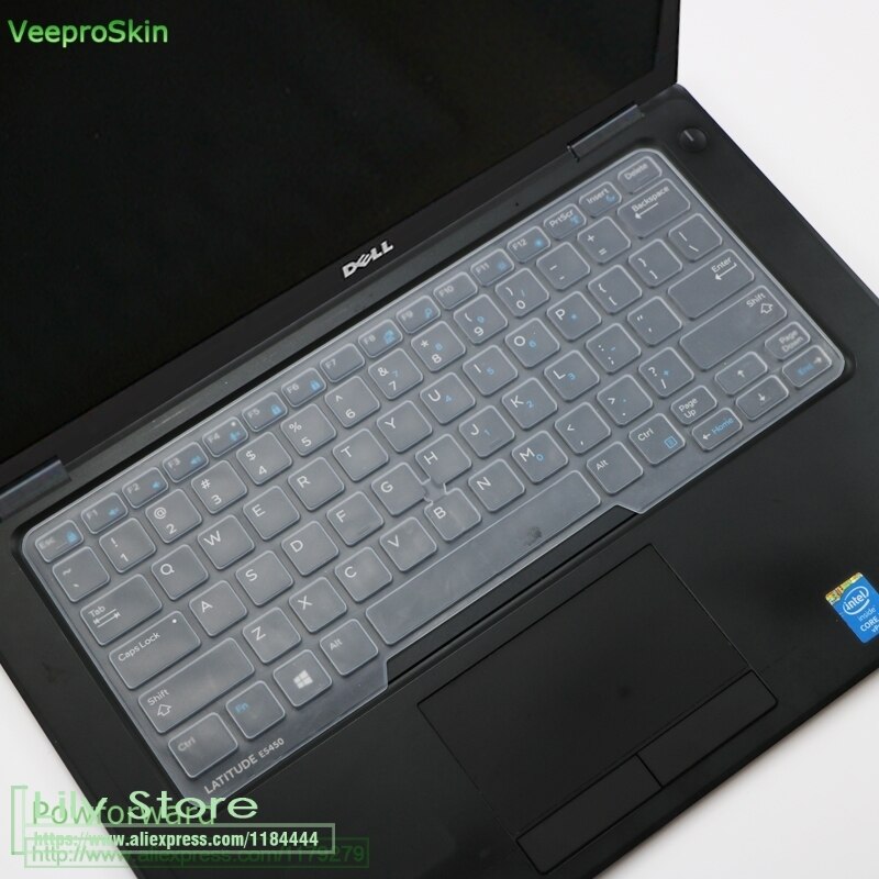 For Dell Latitude 7490 3340 E3340 E5450 E5470 E7450 14 inch Laptop Notgebook Keyboard Cover Protector Skin: clear