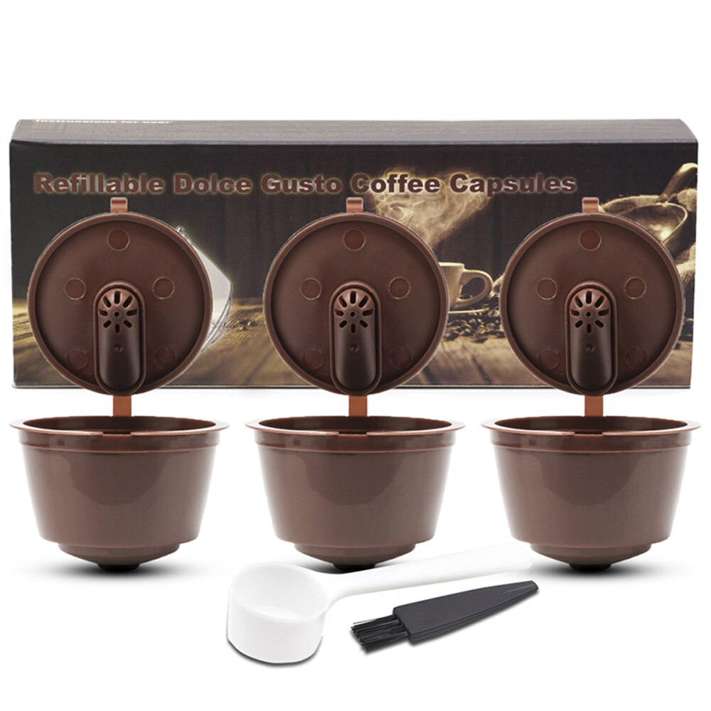3 st/paket 3rd påfyllningsbara för dolce gusto kaffekapsel för dolci maskin återanvändbart dulce gusto kaffefilter: B
