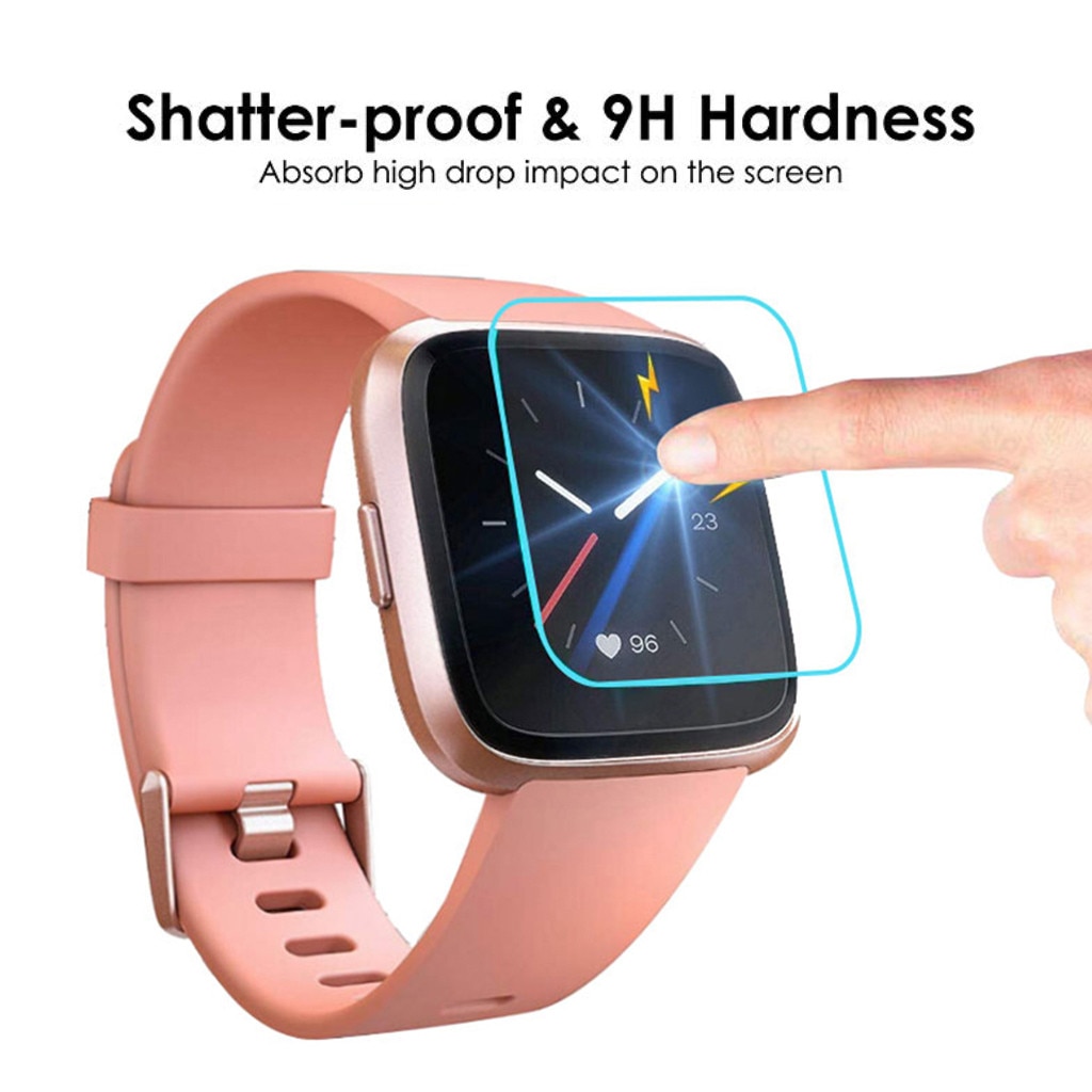 5 PACK Tempered Glass Screen Film Protector For Fitbit Versa Lite Smart Watch screen protector accesorios