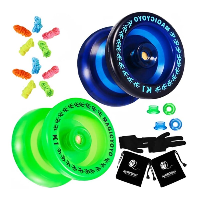 Magicyoyo K1-Plus Professionele Responsieve Yoyo Voor Kinderen, Plastic Yoyo Met Smalle C Lager, yoyo Voor Beginners (Donker Blauw &amp; Groen)