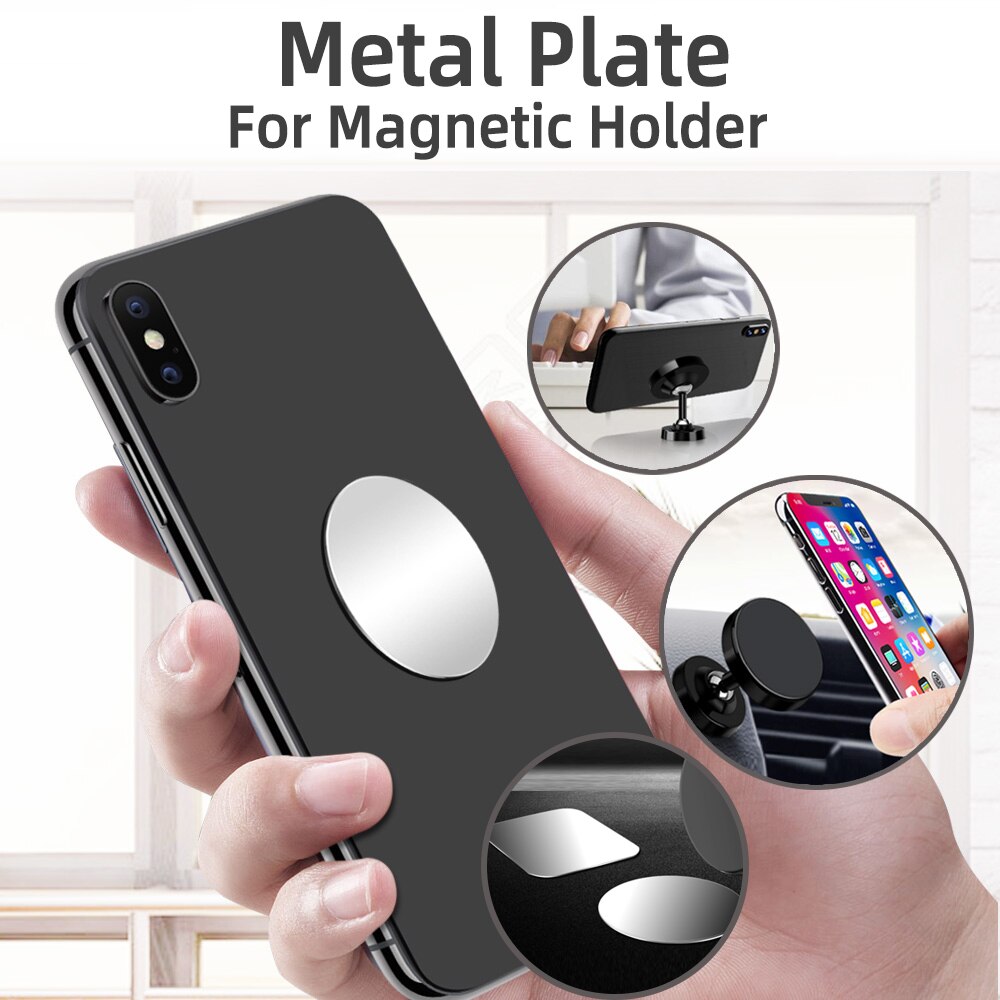 Placa magnética de Metal para teléfono móvil, soporte Universal de hierro para IPhone, 1/3/5 unidades