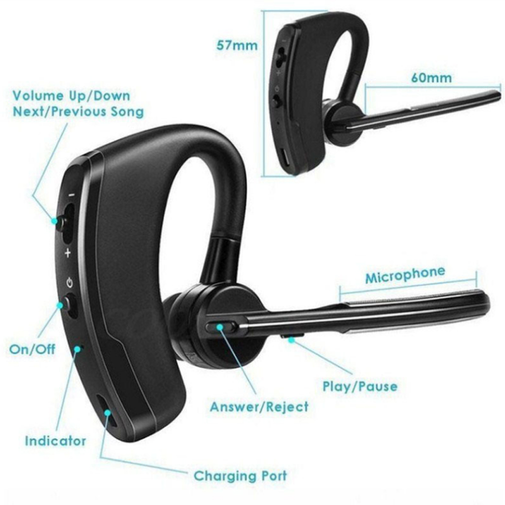 Car Wireless Earphone Bluetooth 4.0 HandsFree Car Headset Earbud Stereo Headphone Sport Earphone Hands Free Call Headset