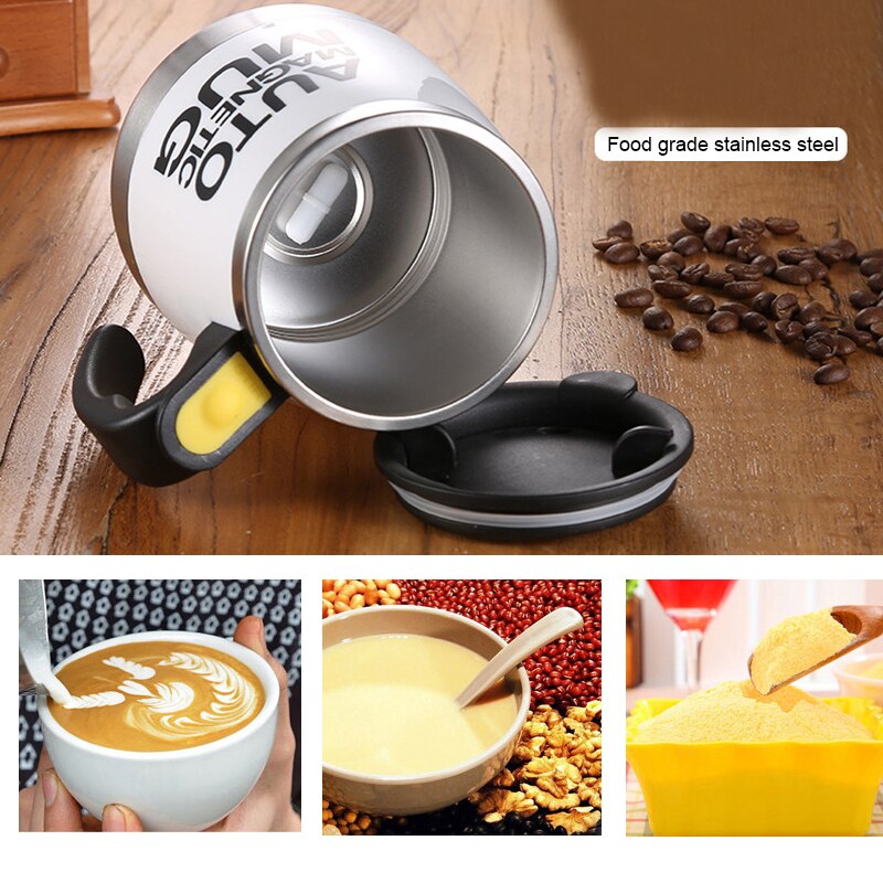 Tazza Automiscelante Elettrica Da 400 Ml Con Coperchio, Tazza Di Agitazione Ad Alta Velocita Per Caffe Te In Ufficio E A Casa Arcobaleno 91282419
