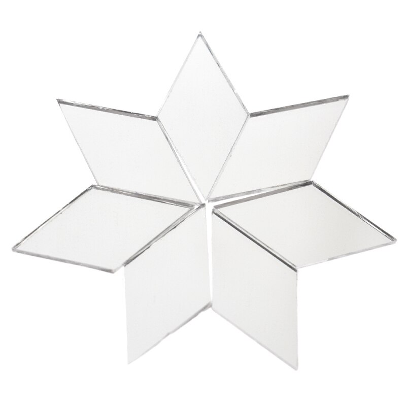 100 Uds en forma de diamante de cristal espejo de mosaico de azulejo a granel casa manualidades decoración DIY accesorio pared arte suministros