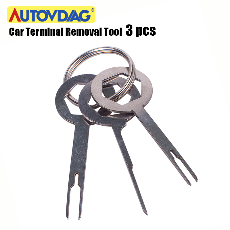 3 Stks/partij OBD2 Auto Terminal Removal Tools Tool Kit Auto Puller Reparatie Crimp Connector Extractor Pin Naald Verwijder Tool