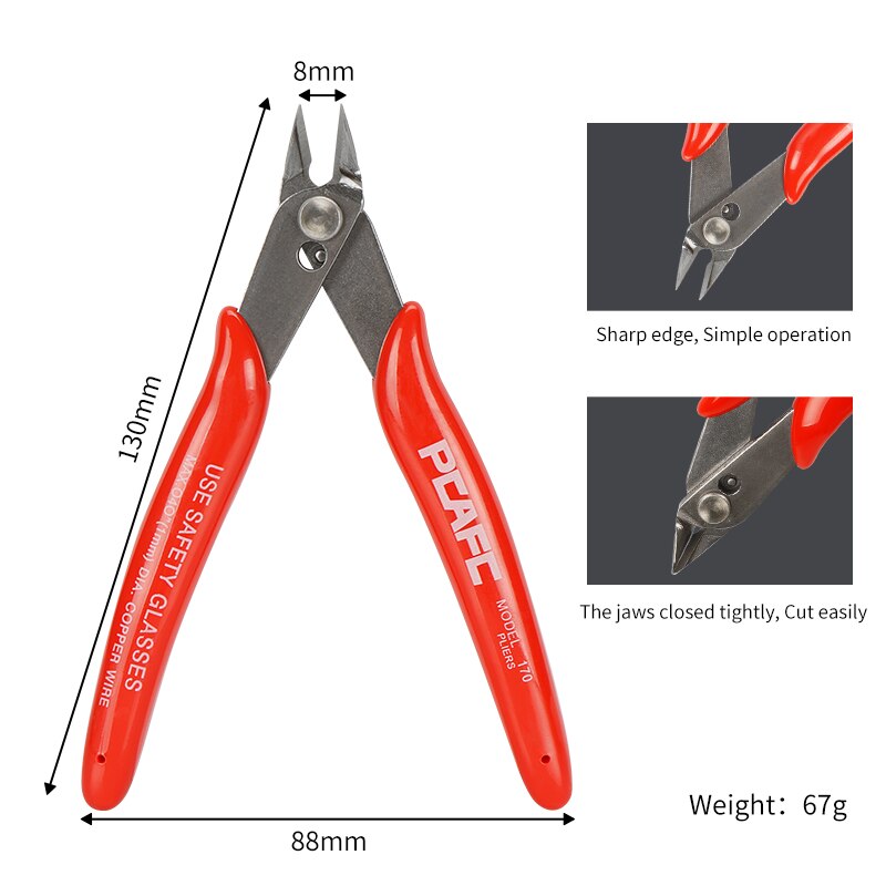 3D Printer PLATO 170 Trimmer Cutter Diagonal Pliers Side Cutting Nippers Wire Cutter DIY Pliers For PLA ABS PETG PC PVA