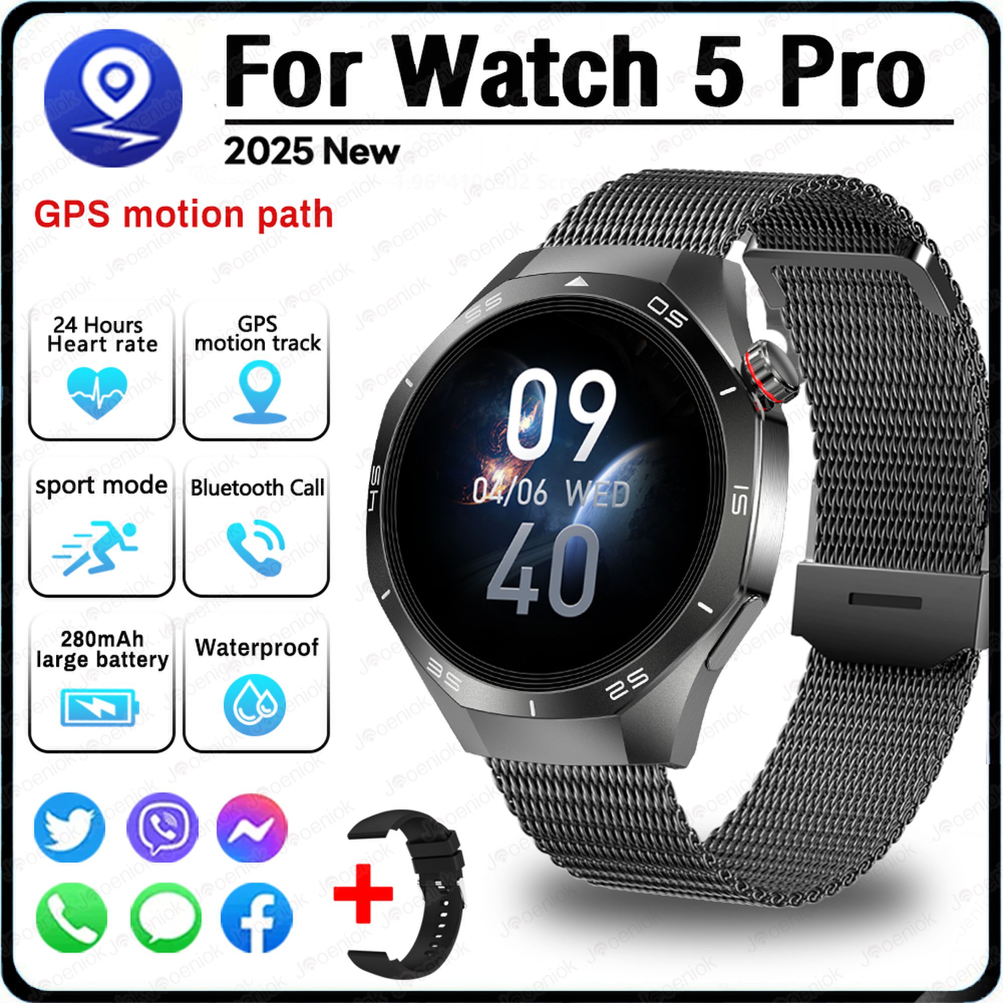 2025 Nuovo sport tutto'aria Aperta Astuto Della Vigilanza Degli Uomini 360*360 Schermo HD Frequenza Cardiaca fitness Impermeabile Affari Chiamata Bluetooth Smartwatch: giallo