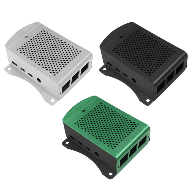 Raspberry Pi 4 Aluminum Alloy Case Metel Box with Hanging Bracket support Cooling Fan Screwdriver for Raspberry Pi 4 Model B