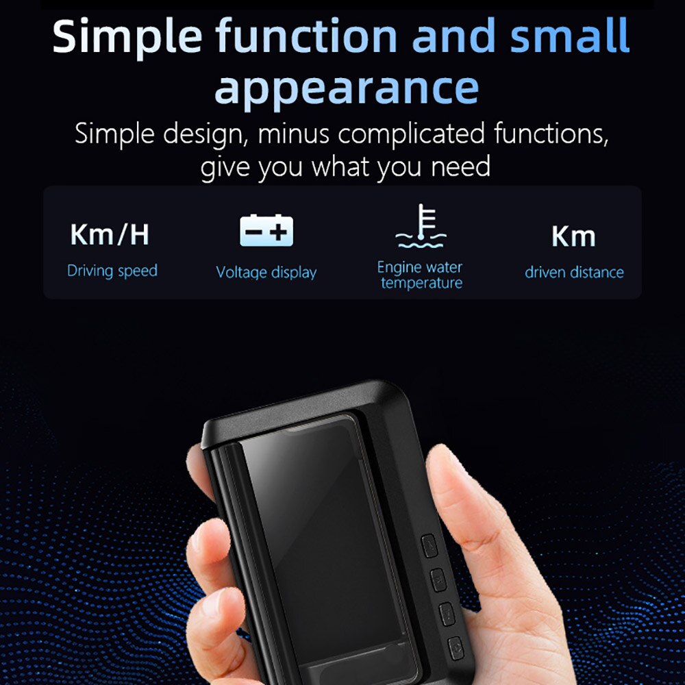 Energy Saving HUD Screen Multifunction OBD LCD High Clear Durable Compact HUD Device Box Machine LCD Practical Automatic Device