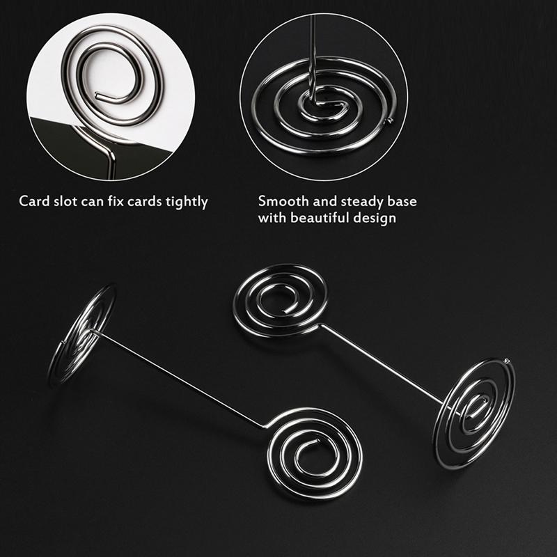 12Pcs Foto Clip Houder Stands Tafel Nummer Kaarthouders Plaats Kaart Papier Menu Clips Voor Bruiloft Tafel Decoratie
