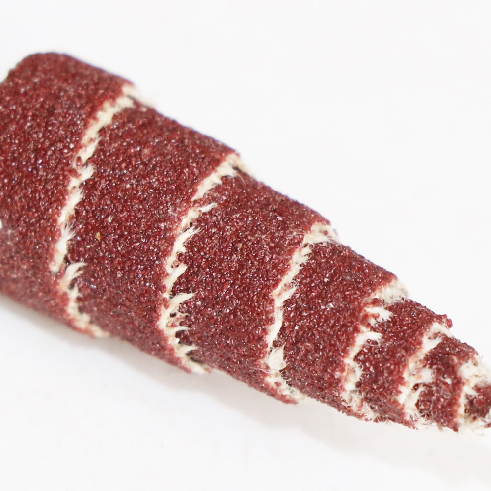 10Pcs Cone Shape Mounted Point Grinding Head Sandpaper Flap Sanding Wheel 80-400# With 1/8" Shank Polishing Abrasive Tool