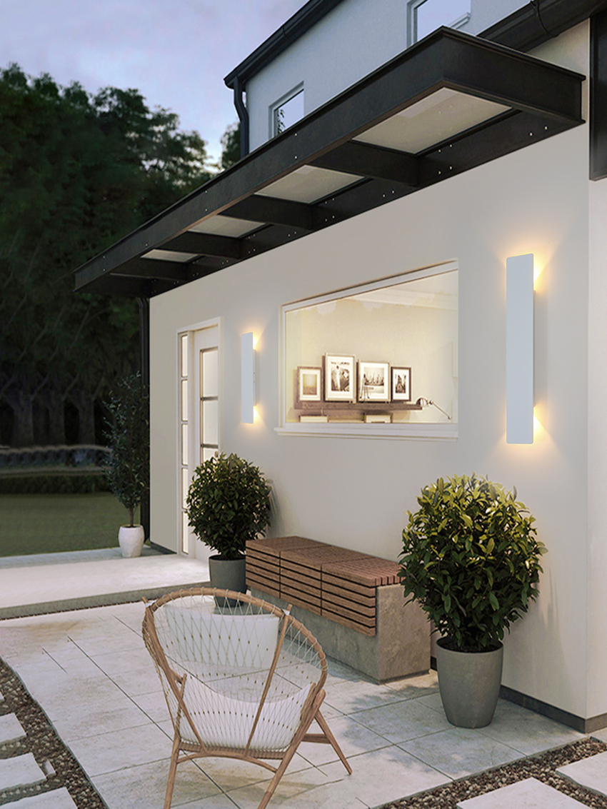 Modern led vattentät utomhusvägglampa  ip65 aluminium upp- och ner-lampa 6w/18w/24w inomhusdekorativ belysning