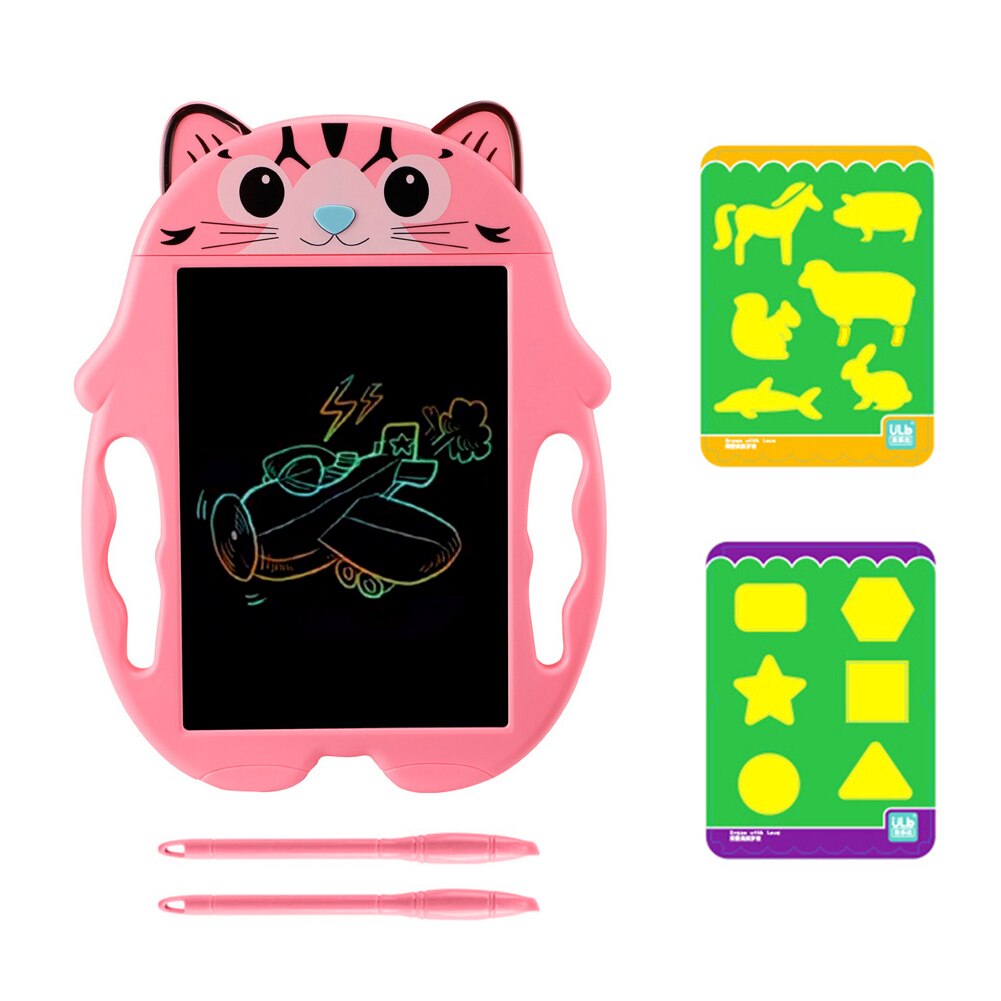 8.5 inch Drawing Board Cartoon Electronic LCD Screen Digital Graphic Writing Tablet Doodle Children Educational Painting Tools: Pink Cat