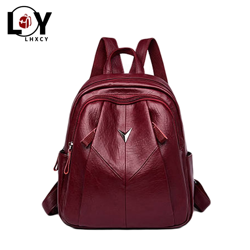 de las mujeres de la mochila de de la Juventud de cuero mochila para chicas adolescentes mujer bolso de hombro de colegio mochila saco