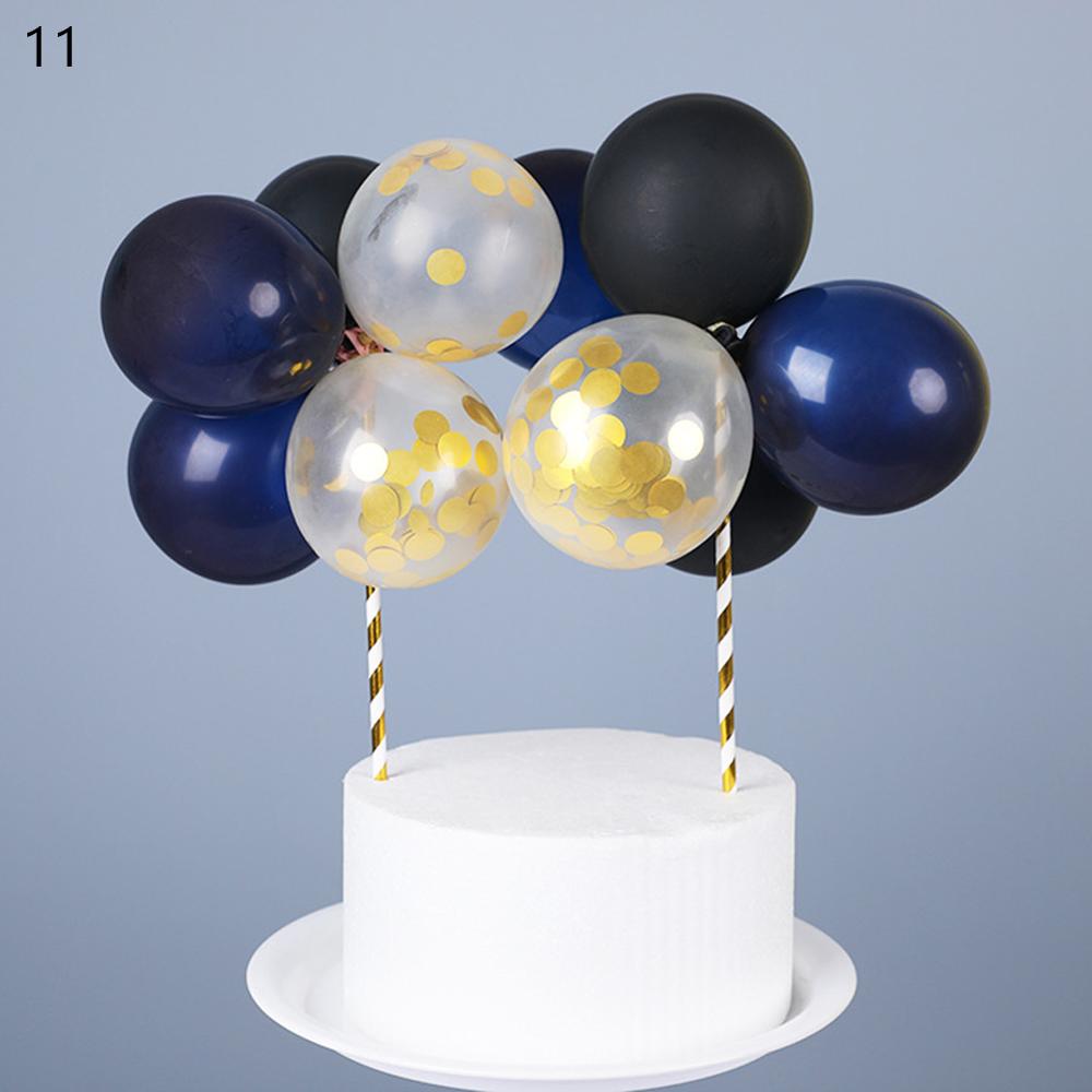 14 Stks/pak 5Inch Ballon Cake Topper Cloud Vorm Confetti Ballon Cake Topper Ballonnen Voor Verjaardag Baby Shower Wedding Decor: 11