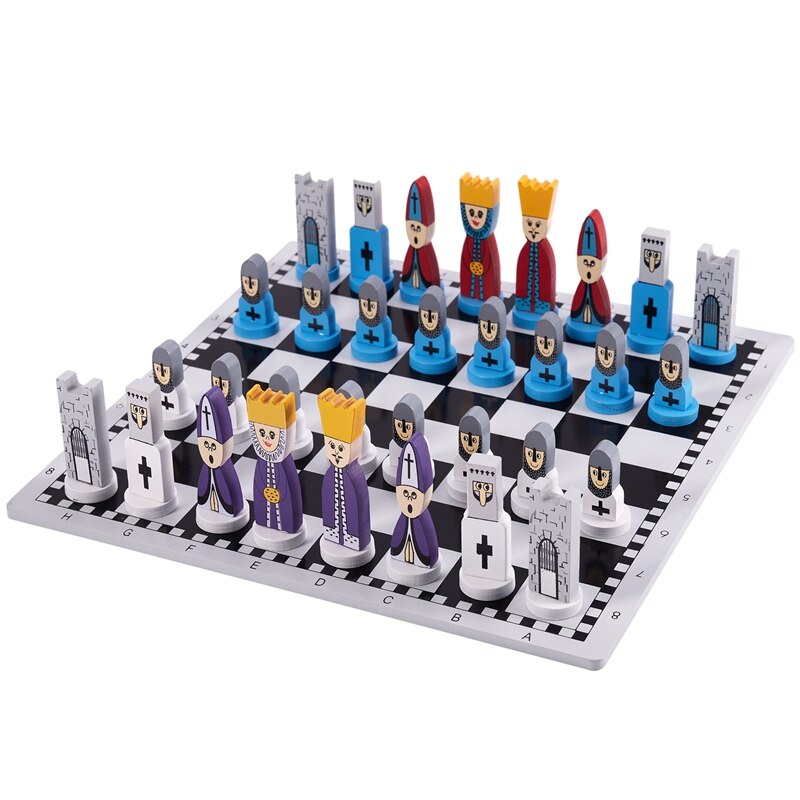 Wooden Chess Children's Cartoon Modeling Chess Toys