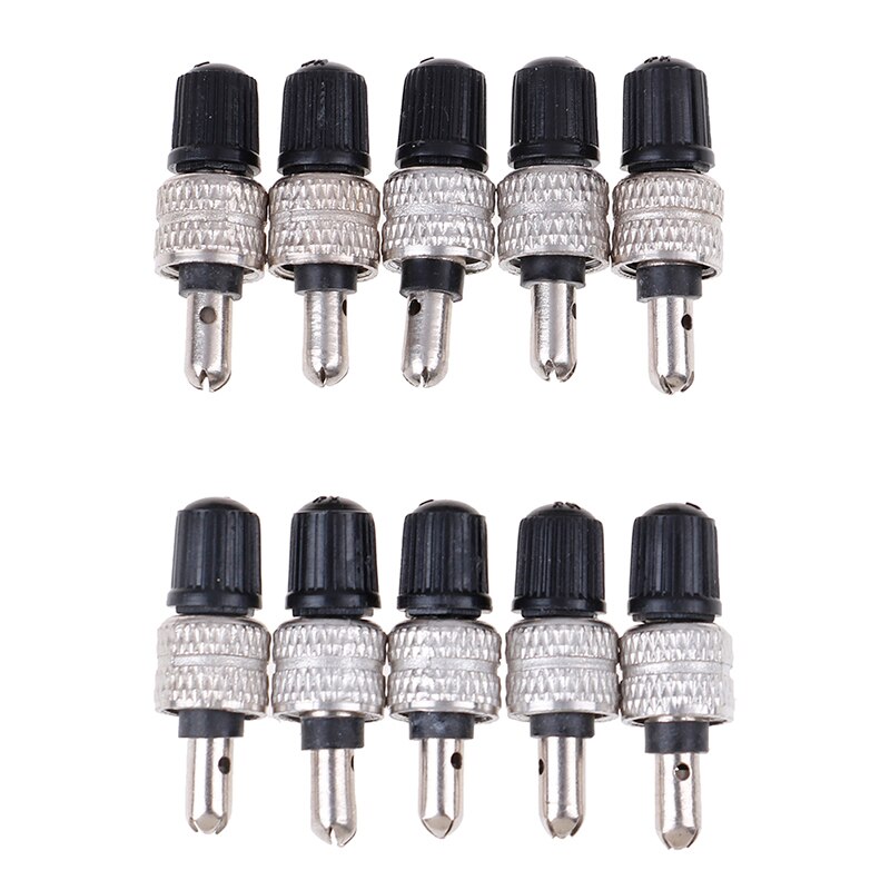 10Pcs Fiets Ventiel Kern Vernikkeld Messing Mtb Met Cap Fiets Gereedschap Accessoires Vernikkeld Messing