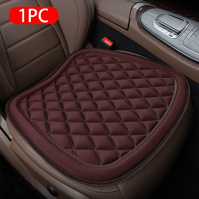 Funda de asiento de coche Universal 3D, cojín de asiento de vehículo, almohadilla de protección de Banco delantero y trasero, Protector de asiento de coche antideslizante para coche de 5 asientos: Red Front 1pc