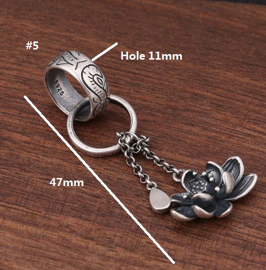 Breloque en forme de cœur en argent Sterling 100% 925, petit pendentif en forme de Lotus bohème, bijoux à faire soi-même, en argent pur 925: Style 5