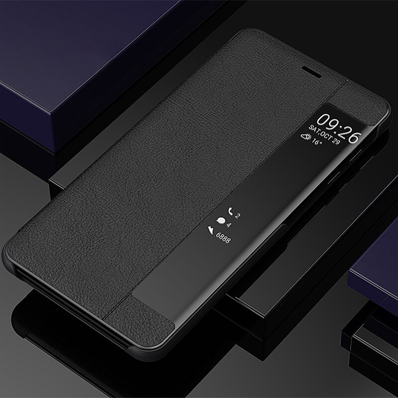2020 del nuovo Sereno accorto Visualizza Specchio Finestra di Vibrazione di Caso per Samsung galassia Nota 8 9 3D Del Cuoio Del Basamento Della Copertura Posteriore Nota8 Nota9 Funda Capa: Samsung Note 9 / nero