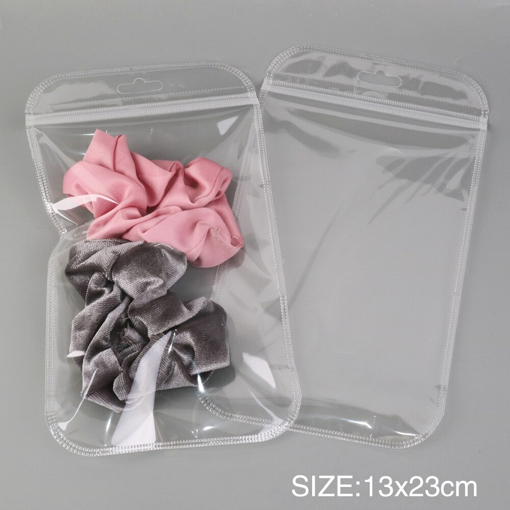 50pcs Zip Lock Ziplock Bags Clear Packaging Storage Package Small Jewelry Packing Reclosable Vacuum Storage Bag,50Yc10812: 13x23cm