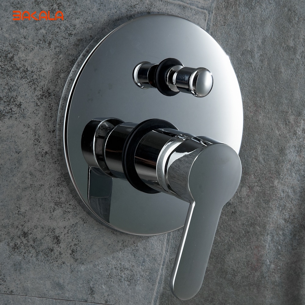 Single Handle Round Shape Solid Brass Wall Mount Shower Mixer Control Valve and Shower Faucet BR-9112