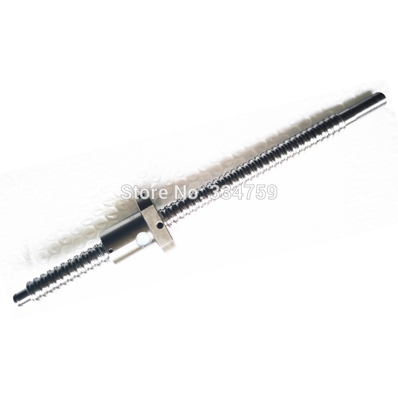 1/2-20 thread end machined SFU1605 300mm C7 ballscrew with one 1605 flange single ball nut