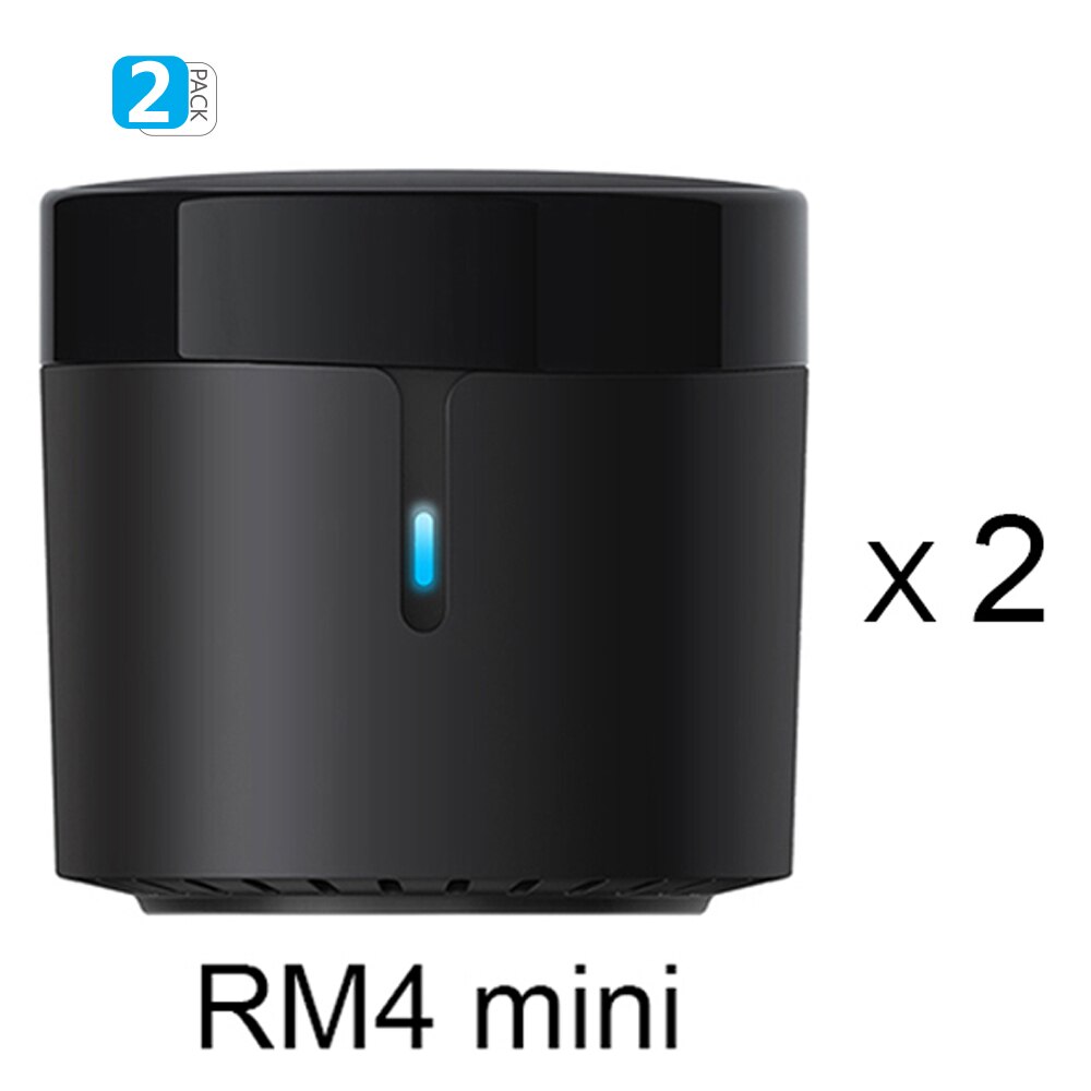 Wifi Ir Afstandsbediening Broadlink RM4 Mini Temperatuur Vochtigheid Sensor HTS2 Voor Airconditioning Tv Set-Top Compatibel Alexa: 2 pieces RM4 mini