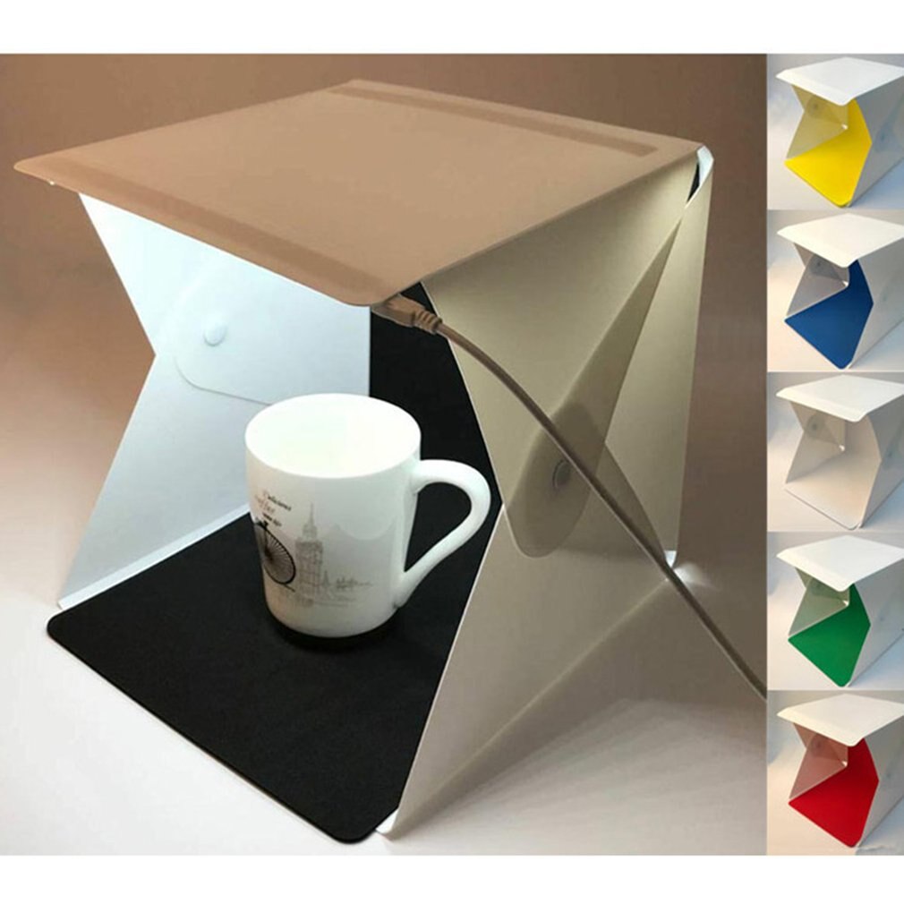 Mini Light Box Double LED Light Room Photo Studio Photography Lighting Shooting Tent Backdrop Box Photo Studio