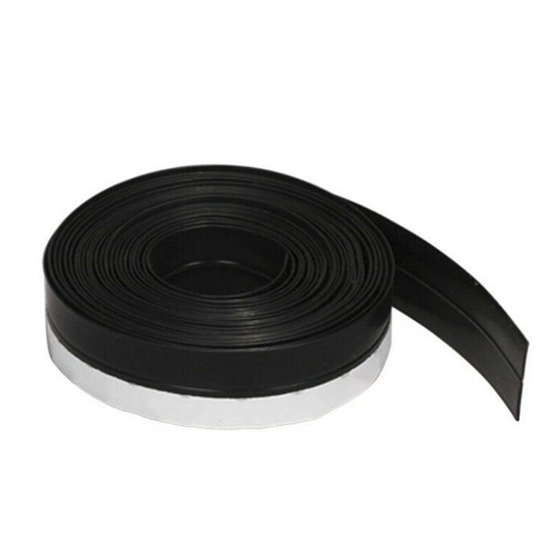 1M Deur Raam Afdichting Strip Zelfklevende Deur Kloof Strip Huis Weer Strippen Geluiddichte Bodem Sticker Seal Strip Deur side: Black