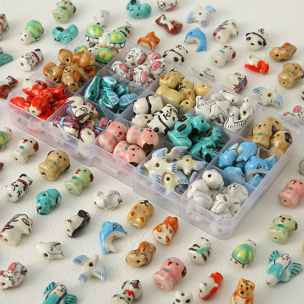 Meibeads 5 Stks/partij Keramische Dieren Kralen Multi Color Losse Spacer Kralen Voor Sieraden Maken Diy Armband Ketting Accessoires