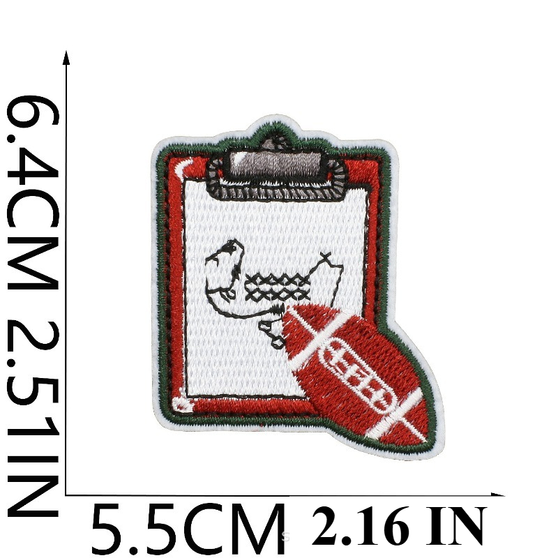 Sports Style Rugby Embroidery Patch Sticker 26 English Letters Clothes Decorative Cloth Sticker Team Chapter Boy Embroidery Piec: black
