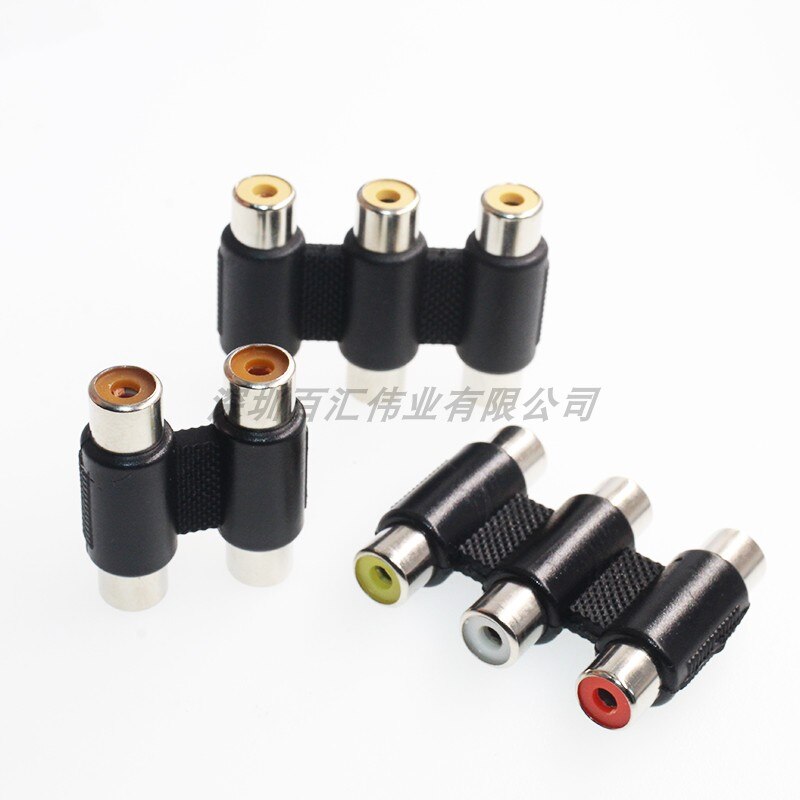 5PCS/LOT Rca Dual Coupler Female To Female Adapter AV Cable Plug 2/10X CCTV Connector Video Audio Single Double Three Connector