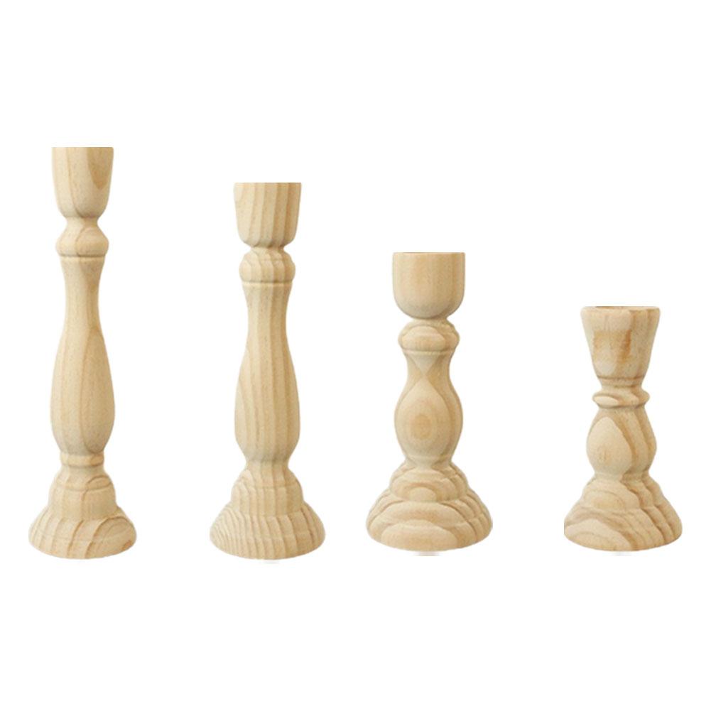 Bougeoir en bois pour décorations de mariage, classique, rétro, ci-après, porte-bougie, fête, salon, décoration de la maison