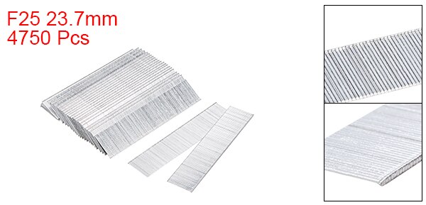 Uxcell brad-spijkers  f25 23.7mm lengte 4750 stuks voor pneumatische spijkermachine, tacker, spijkerpistool: Default Title