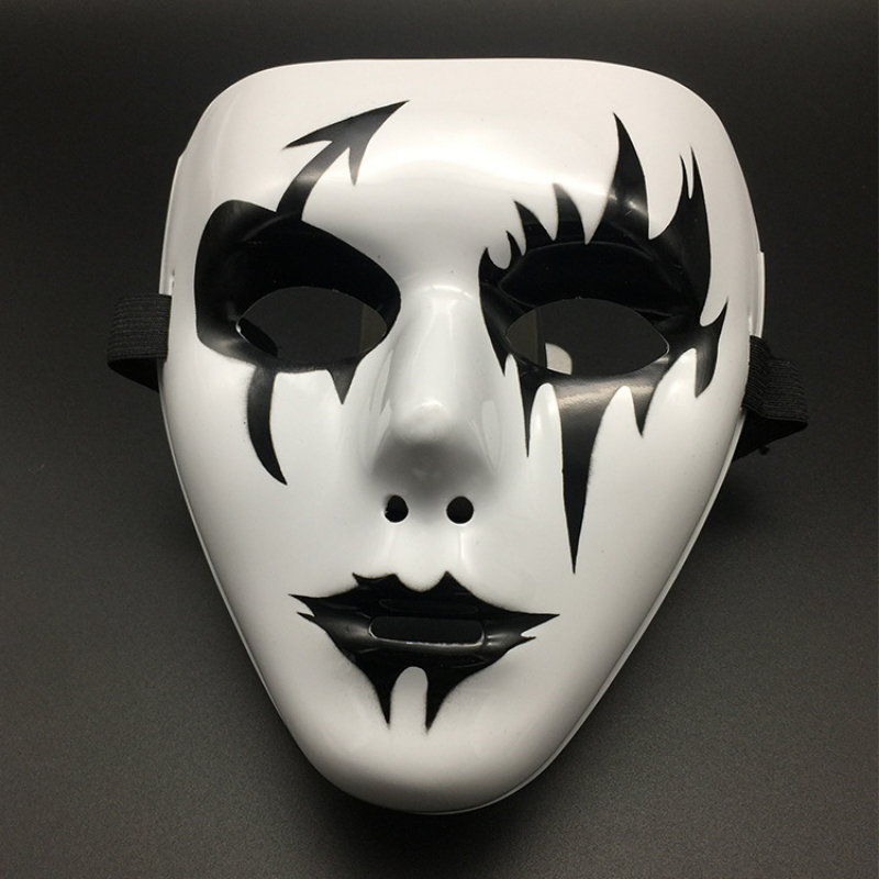 1pcs Full Face Mask Hand-painted Halloween Masquerade Scary Party Supplies Cosplay Costume Accessory Props: Orange