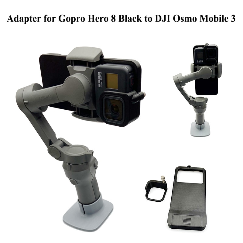 Handheld Gimbal Adapter Schakelaar Mount Plaat Voor Gopro Hero 8 Zwart Camera Schakelaar Mount Plaat Adapter Voor Dji Osmo Mobiele 4 3