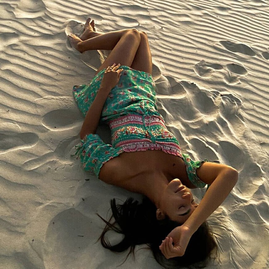 Boho Inspired turquoise boho beach dress cotton square neck short sleeve summer dress bohemian women dress floral print dress