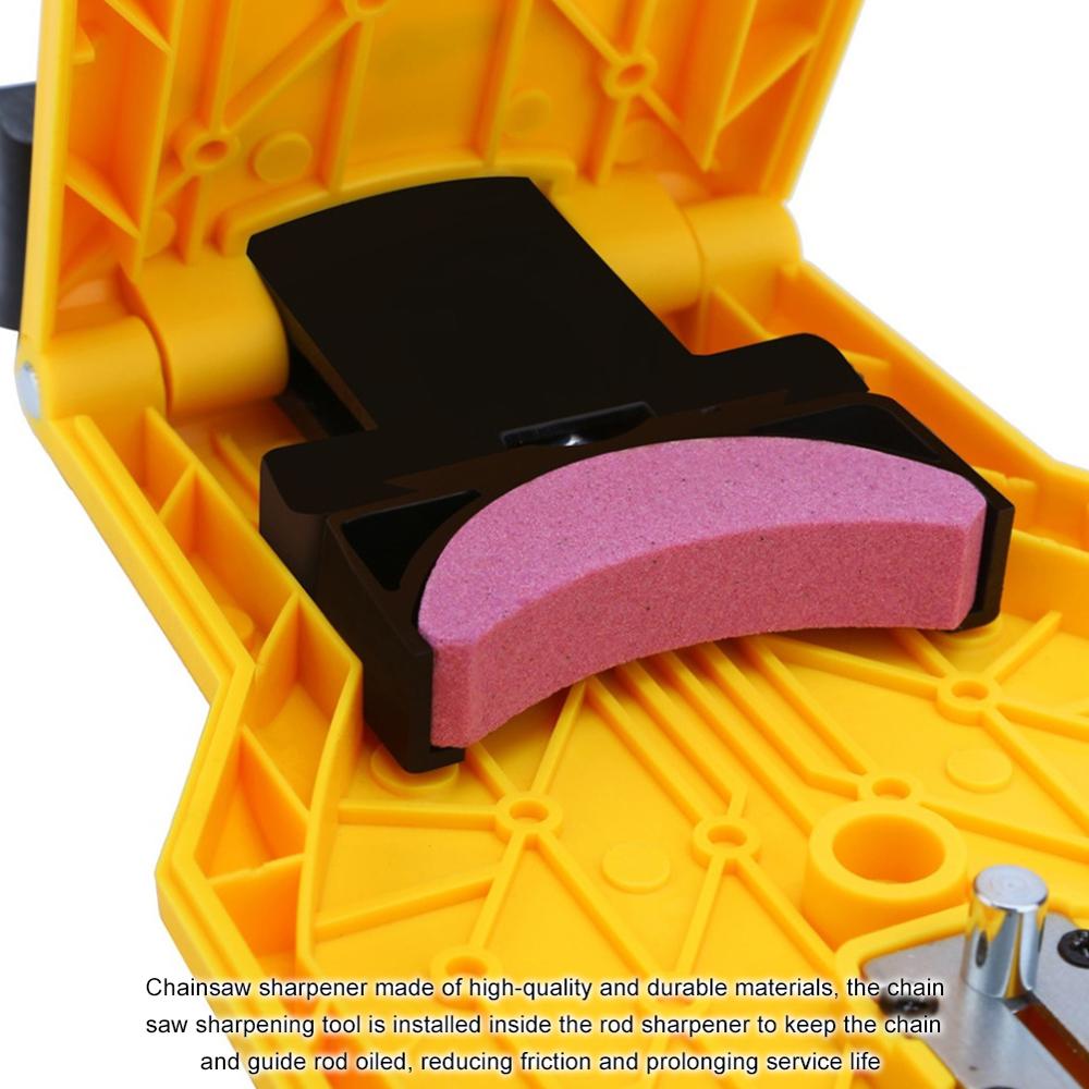 Chainsaw Teeth Sharpener Portable Sharpen Chain Saw Bar-Mount Fast Grinding Sharpening Chainsaw Chain Woodworking Tools