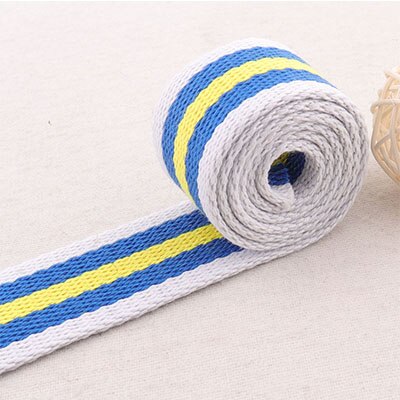 5 Yards 38Mm Geweven Katoen Gestreepte Singels Colorfu Lint Sleutelhangers Tas Riemen Portemonnee Bandjes Tape Tas Handvat Belting hond Kraag: 211