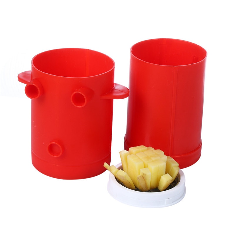 2 in 1 Fries Maker Microwave French Fry Cutters Cooker Crispy French Fries From Fresh Potatoes Slicers Container