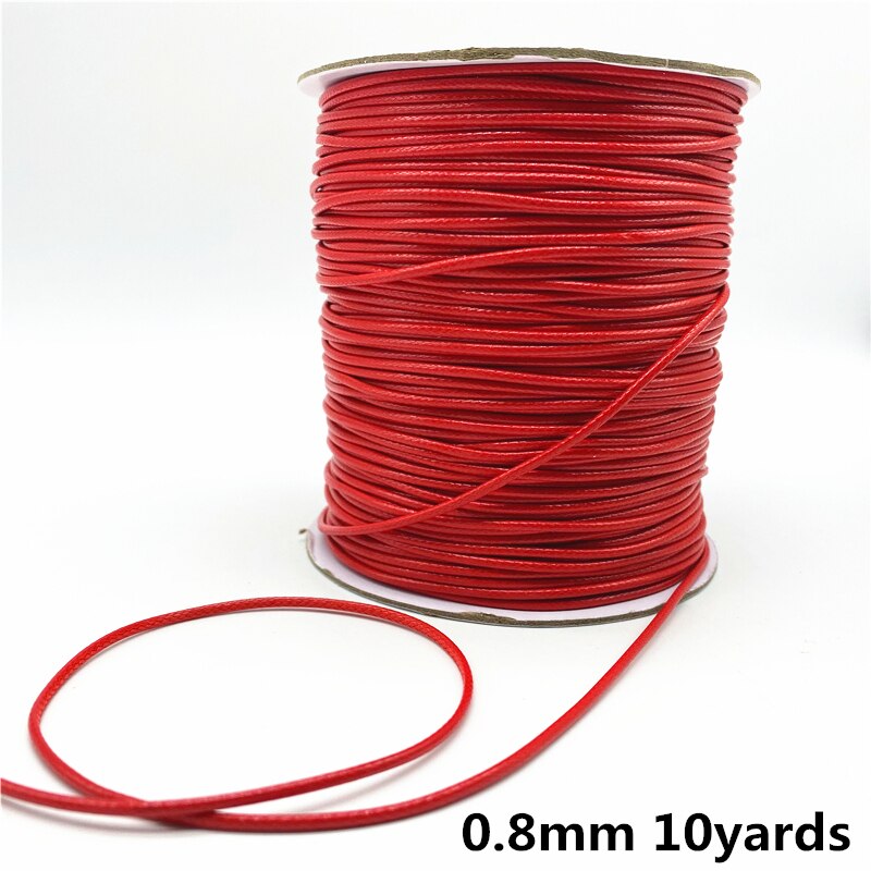 0.5mm/0.8mm/1mm/1.5mm/2mm cordon de coton ciré corde fil ciré cordon sangle collier corde pour la fabrication de bijoux: Transparent