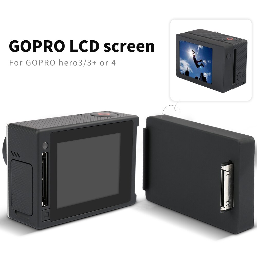 Monitor de pantalla Lcd para GoPro BacPac, accesorios para go pro Hero 3 3 + 4, pantalla Lcd + funda trasera para Gopro Hero 3 + 4
