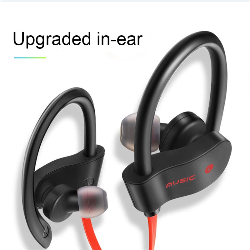 Wireless Bluetooth Earphones Sport Earbuds Stereo Headset With Mic Earloop Ear-Hook Headphone Handsfree Earpiece For Smartphones